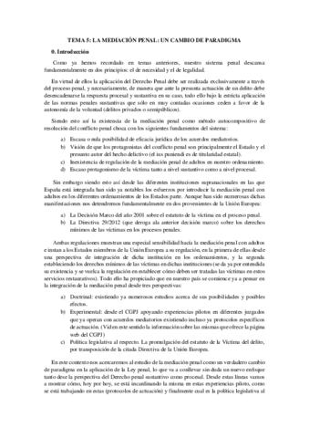 Miniatura del documento TEMA 5 (MEDIACIÓN PENAL).pdf