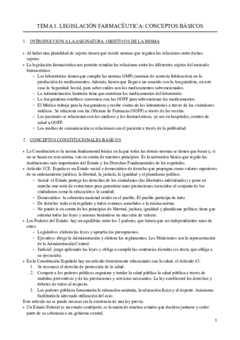 Miniatura del documento TEMA 1. LEGISLACIÓN FARMACÉUTICA: CONCEPTOS BÁSICOS.pdf
