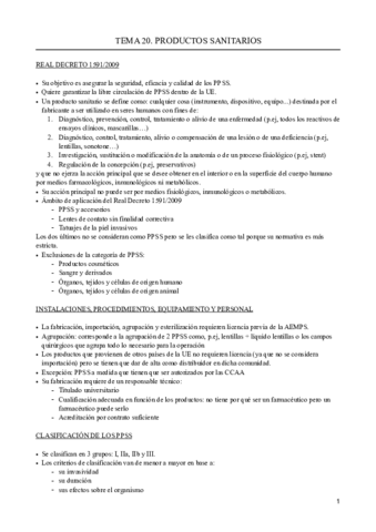 Miniatura del documento TEMA 20. PRODUCTOS SANITARIOS.pdf