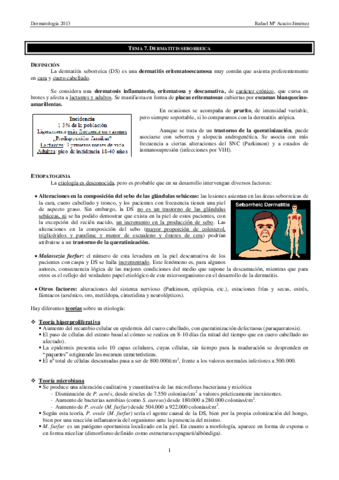 Miniatura del documento Tema 7 - Dermatitis seborreica.pdf