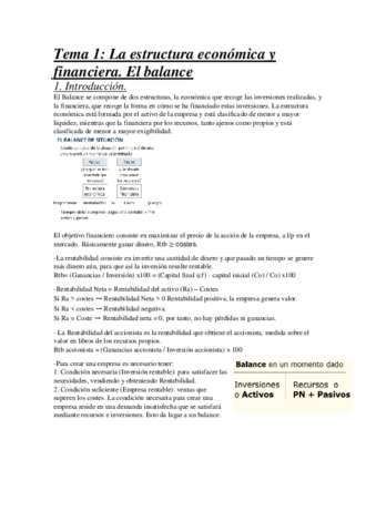 Miniatura del documento Tema 1 Estructura económica y financiera. El balance..pdf