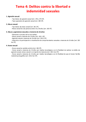 Miniatura del documento Tema 4 - Delitos contra la libertad e indemnidad sexuales.pdf