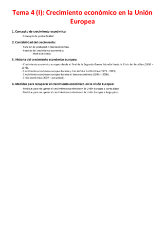 Miniatura del documento Tema 4 (I) - Crecimiento económico en la Unión Europea.pdf