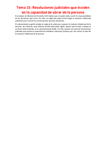 Miniatura del documento Tema 15 - Resoluciones judiciales que inciden en la capacidad de obrar de la persona.pdf