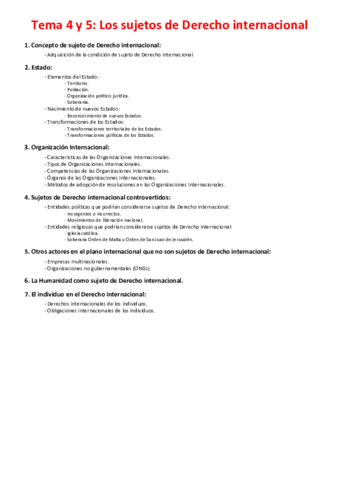 Miniatura del documento Tema 4 y 5 - Los sujetos de Derecho internacional.pdf