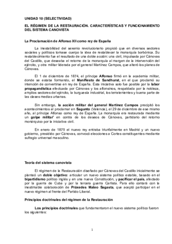 Miniatura del documento Tema Selectividad 10 El Régimen de la Restauración - Documentos de Google.pdf
