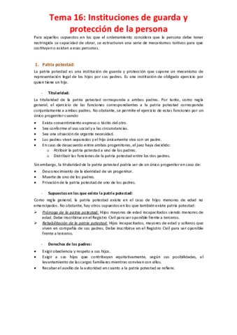 Miniatura del documento Tema 16 - Instituciones de guarda y protección de la persona.pdf