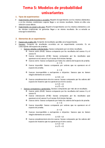 Miniatura del documento Tema 5 - Modelos de probabilidad univariantes.pdf