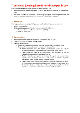 Miniatura del documento Tema 6 - El juez legal predeterminado por la Ley.pdf
