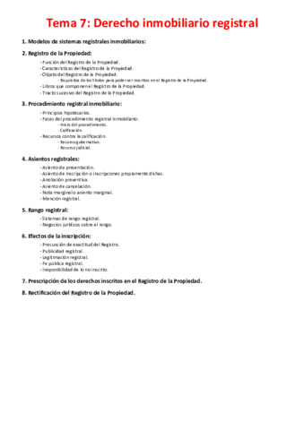 Miniatura del documento Tema 7 - Derecho inmobiliario registral.pdf