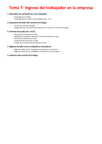 Miniatura del documento Tema 7 - Ingreso del trabajador en la empresa.pdf