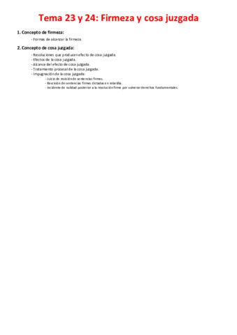 Miniatura del documento Tema 23 y 24 - Firmeza y cosa juzgada.pdf