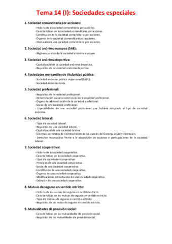 Miniatura del documento Tema 14 (I) - Sociedades especiales.pdf