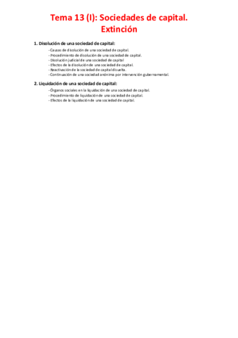 Miniatura del documento Tema 13 (I) - Sociedades de capital. Extinción.pdf