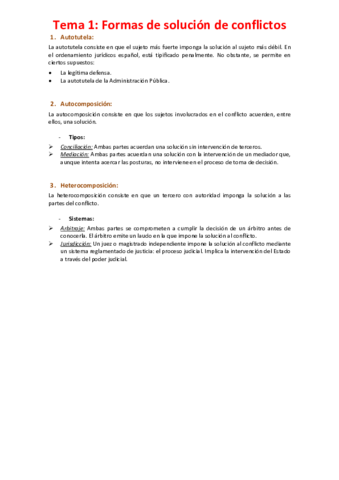Miniatura del documento Tema 1 - Formas de solución de conflictos.pdf