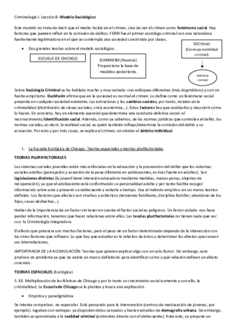 Miniatura del documento Criminologia I Leccion 8 Modelo sociologico.pdf