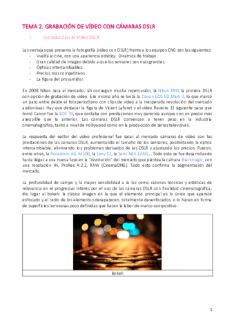 Miniatura del documento Tema 2. La grabación de vídeo con cámaras DSLR.pdf