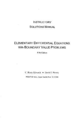 Miniatura del documento Elementary Differential Equations - Solutions - Penny.pdf