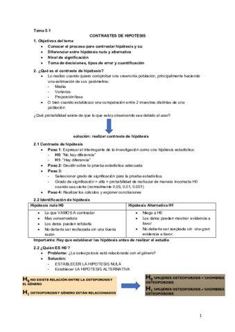 Miniatura del documento Tema 5.1 Contraste de hipótesis