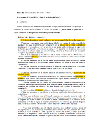 Miniatura del documento Tema 12. Procedimiento del juicio verbal.pdf