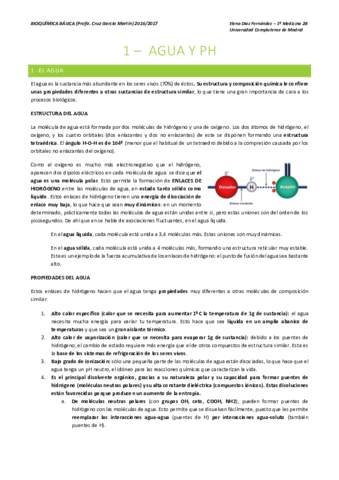 Miniatura del documento Bioquímica básica tema 1 - Agua y pH - Elena Díaz Fernández.pdf