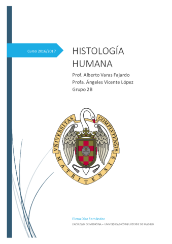 Miniatura del documento Histología humana - Elena Díaz Fernández.pdf