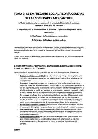 Miniatura del documento TEMA 3 - El empresario social. Teoría general de las sociedades mercantiles._AntiCopy.pdf