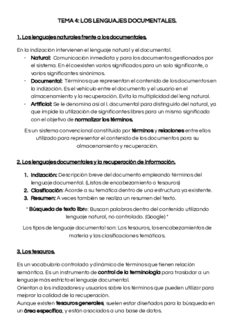 Miniatura del documento TEMA 4_ LOS LENGUAJES DOCUMENTALES.pdf