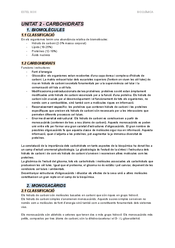 Miniatura del documento UNITAT 2 - Carbohidrats.pdf