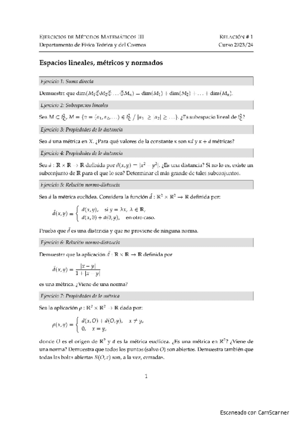 Miniatura del documento Relación 1 - Espacios normados y de Banach.pdf