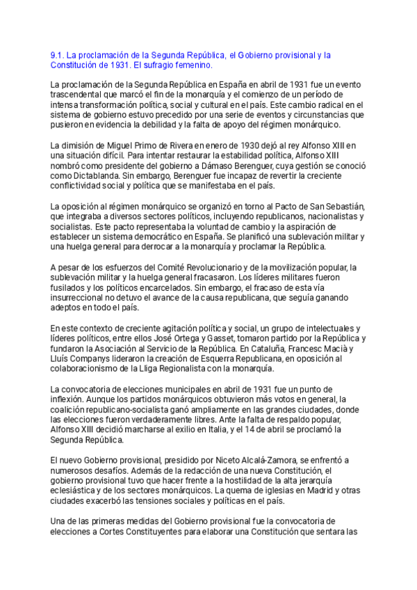 Miniatura del documento 9.1.-La-proclamacion-de-la-Segunda-Republica-el-Gobierno-provisional-y-la-Constitucion-de-1931.-El-sufragio-femenino..pdf