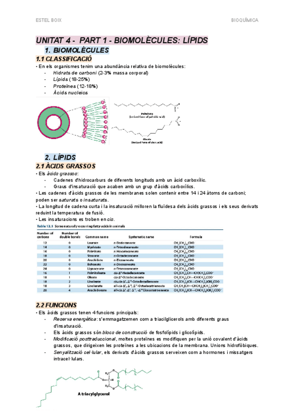 Miniatura del documento UNITAT 4 - PART 1 - Biomolècules - Lípids.pdf