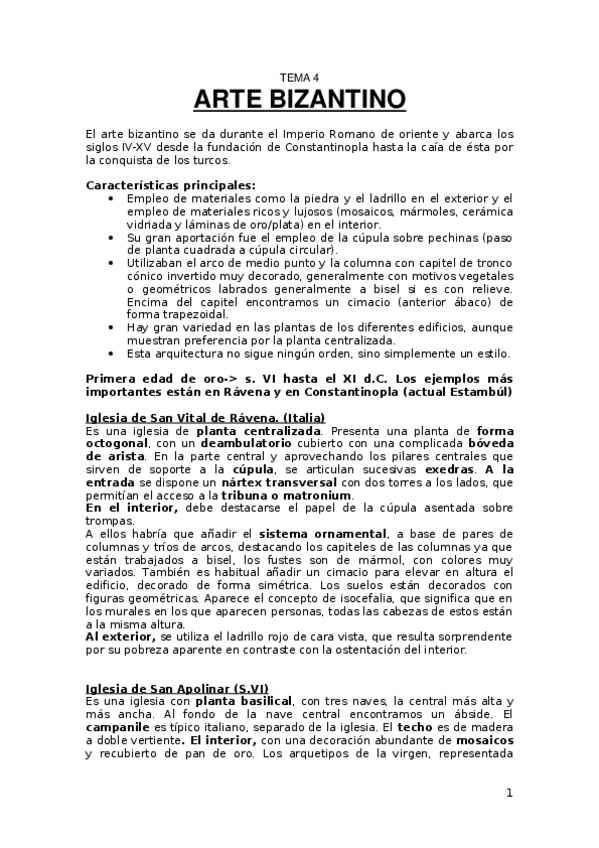 Miniatura del documento TEMA 4 - El arte bizantino (apuntes).docx