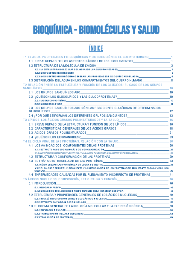 Miniatura del documento BLOQUE 1: Bioquimica. Biomoleculas y Salud completo.pdf