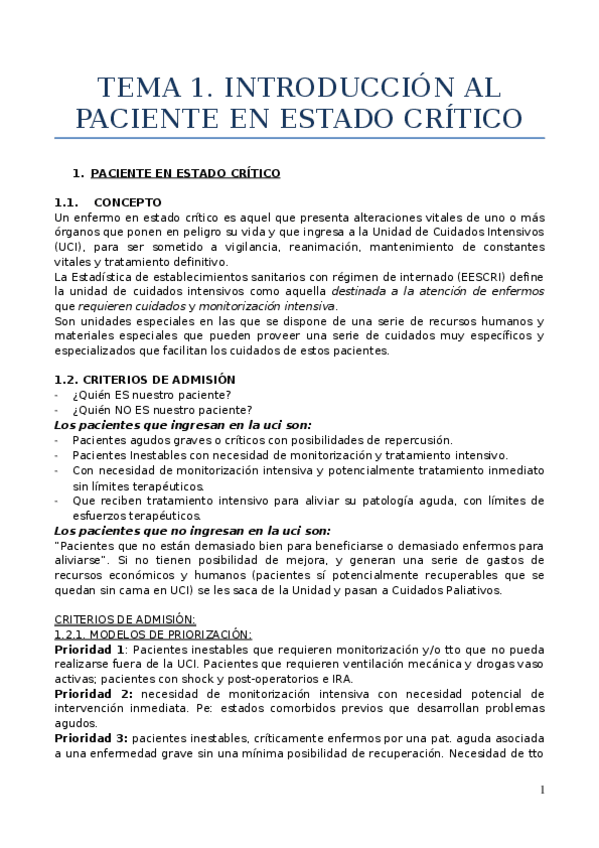Miniatura del documento Tema 1. Paciente crítico. Conceptos generales.docx