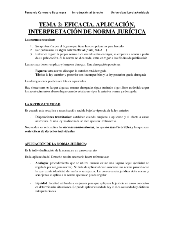 Miniatura del documento TEMA 2 - LA EFICACIA- APLICACIÓN E INTERPRETACIÓN DE LA NORMA JURÍDICA.pdf