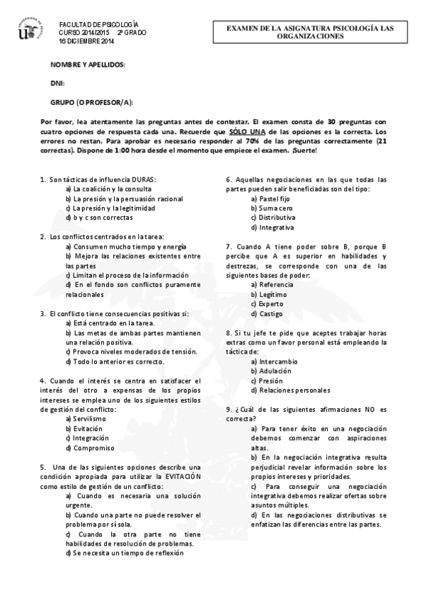 Miniatura del documento Examen Psicología de las Organizaciones 2014 - Con tabla de soluciones.pdf