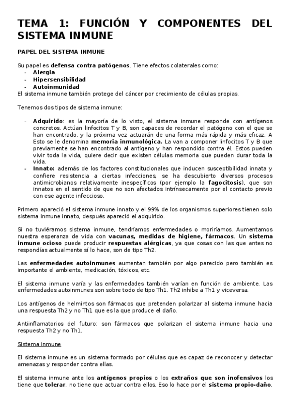 Miniatura del documento Tema 1 inmunología.docx