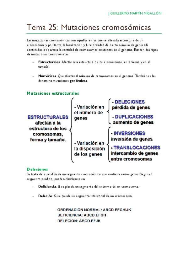 Miniatura del documento TEMA 25. Mutaciones cromosómicas.pdf