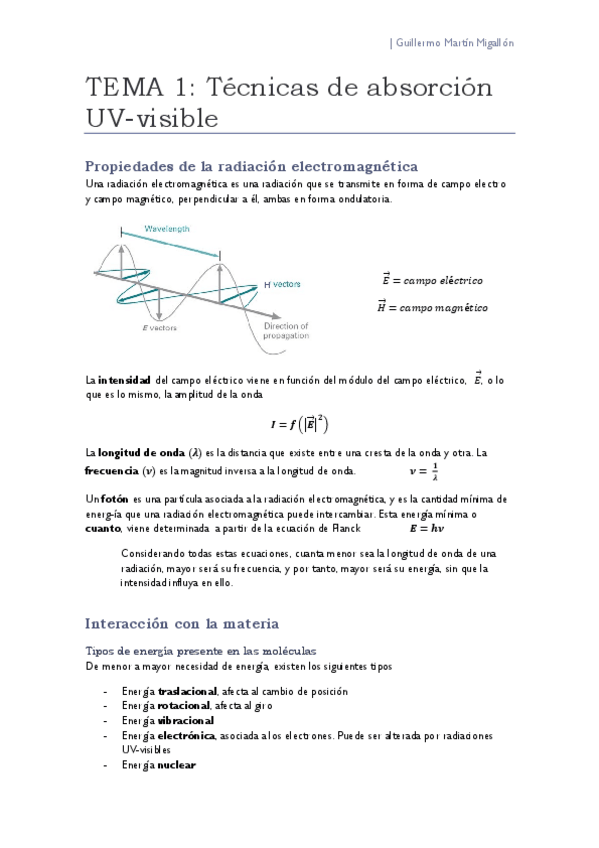 Miniatura del documento TEMA 1. Técnicas de absorción UV-Visible.pdf
