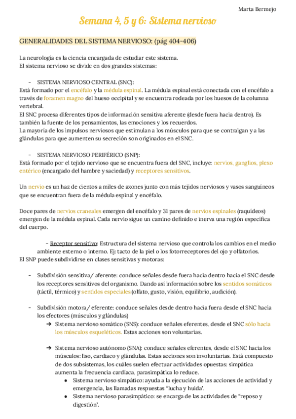Miniatura del documento Semana 4, 5 y 6. Sistema nervioso.pdf