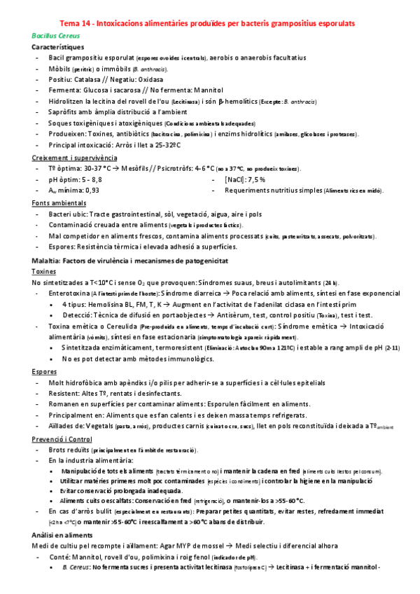 Miniatura del documento Tema-14-Intoxicacions-alimentaries-produides-per-bacteris-grampositius-esporulats.pdf