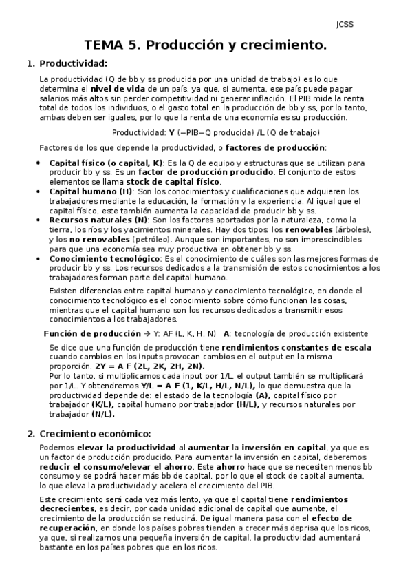 Miniatura del documento Apuntes de Teoría Economica Tema 5.docx