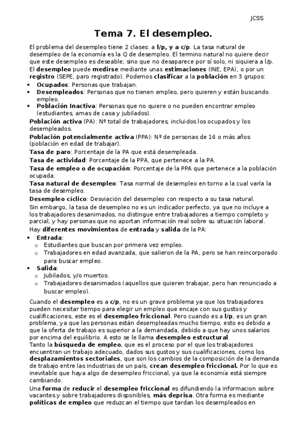 Miniatura del documento Apuntes de Teoría Economica Tema 7.docx