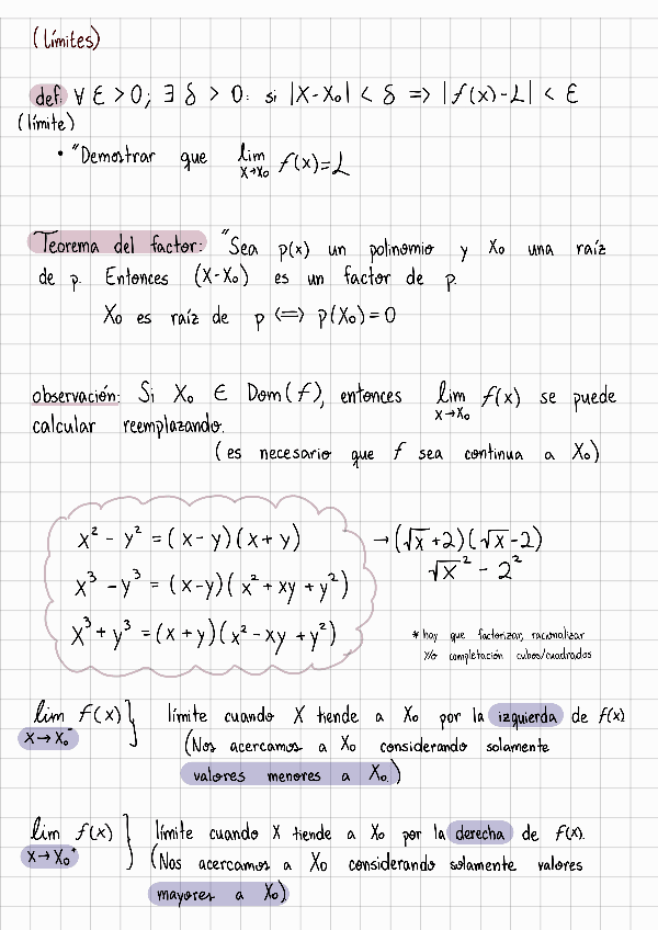 Miniatura del documento Resumen (Limites, TrigonometrÍa) Cálculo I.pdf