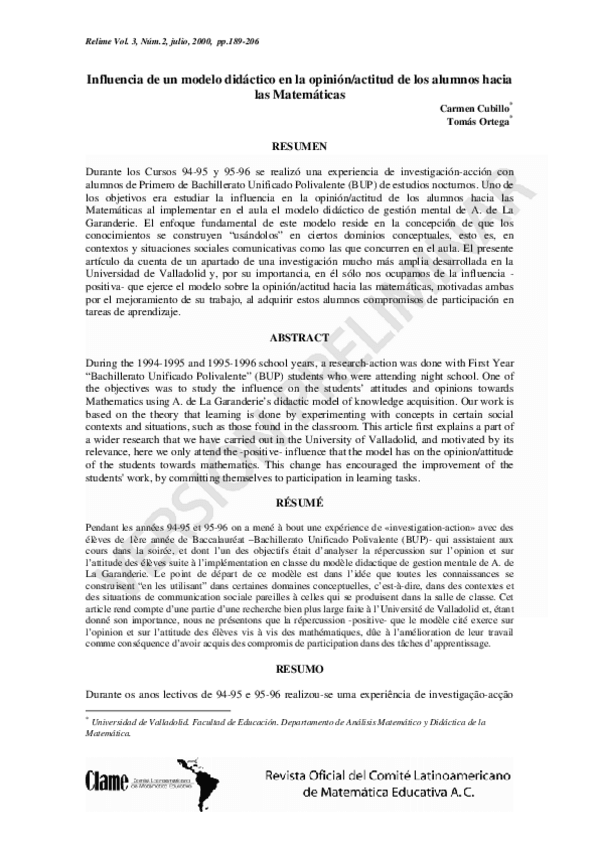 Miniatura del documento InfluenciaDeModeloDidacticoEnOpinionActitudDeAlumnosHaciaMATEM.pdf