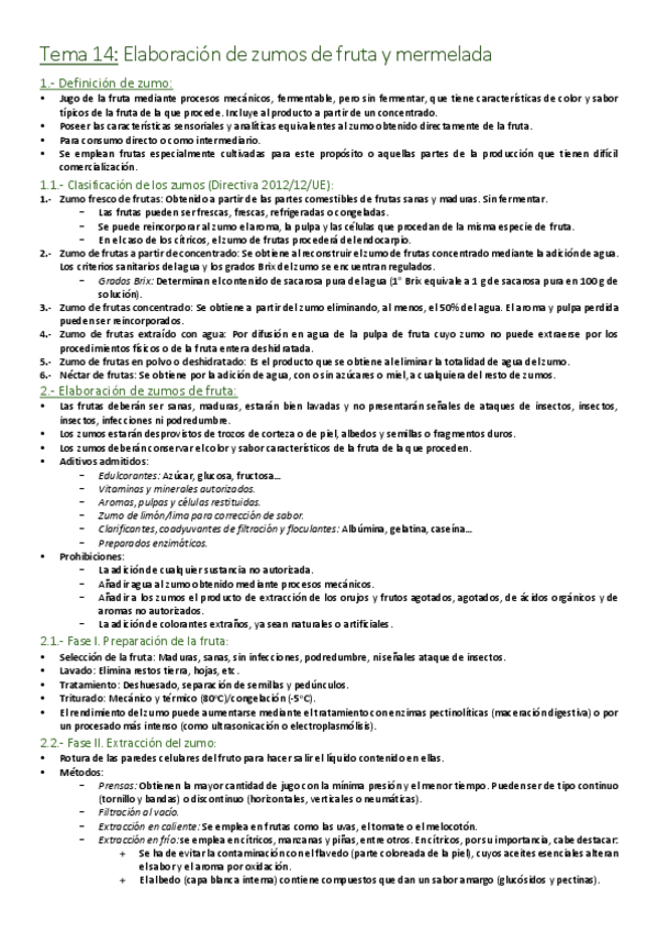 Miniatura del documento Tema 14 - Elaboración de zumos de fruta y mermeladas.pdf