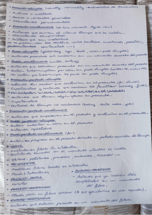 Miniatura del documento Inglés 2º: English tenses (uses).pdf