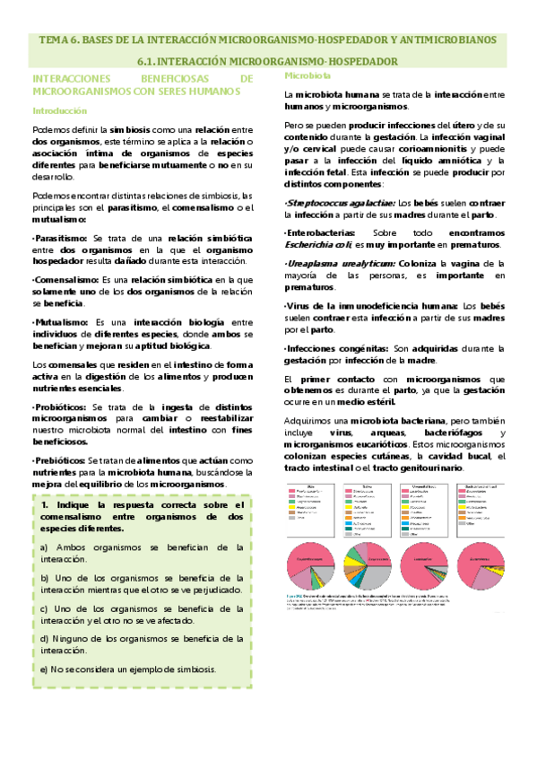 Miniatura del documento Tema 6.1 microbiología, Interacción microorganismo-hospedador.pdf