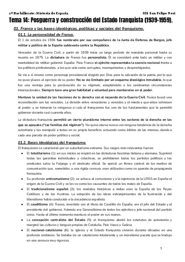 Miniatura del documento Tema-14-Posguerra-y-construccion-del-Estado-franquista-1939-1959..pdf